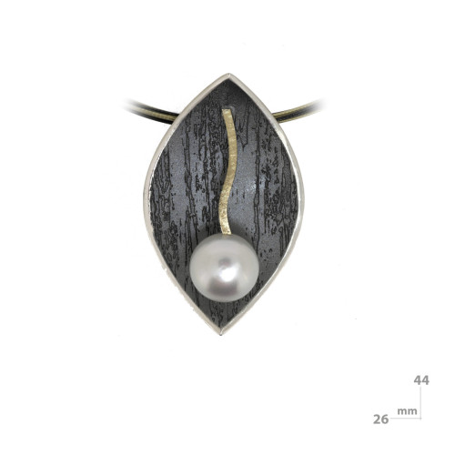 Penjoll de plata, or i perla cultivada