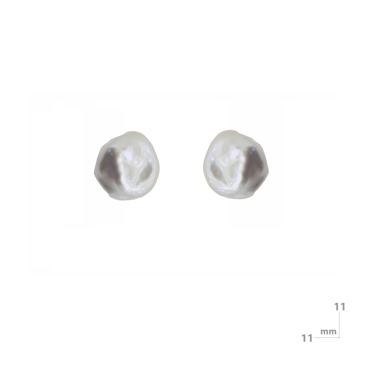 Silver and baroque pearl earrings