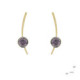 Silver, gold and amethyst earrings