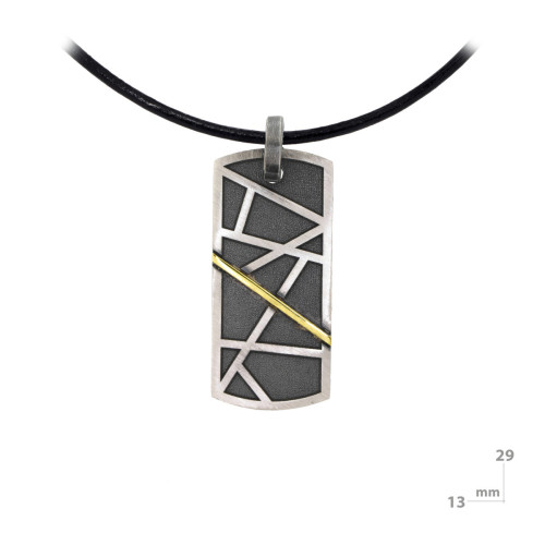 Gold and silver pendant