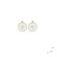 Silver, gold, cultured pearl and brilliant earrings