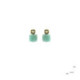 Silver, gold, brilliant and amazonite earrings