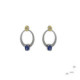 Silver, gold and kyanite earrings