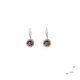 Earrings made of silver, 18k gold and amethyst