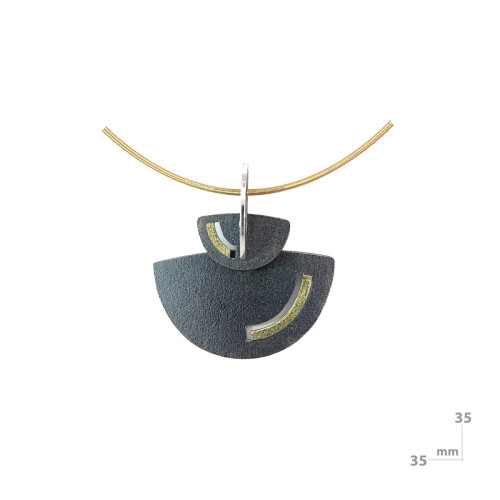 Silver and gold pendant