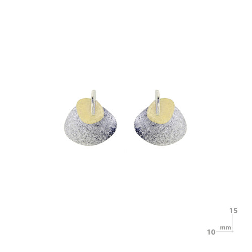 Silver and gold earrings