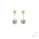 Silver, gold and topaz earrings