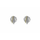 Pendientes de plata, oro y brillante