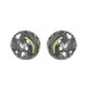 Pendientes de plata, oro y brillante