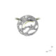 Silver, gold and brilliant pendant