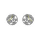 Silver, gold and brilliant earrings