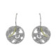 Silver, gold and brilliant earrings
