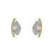 Pendientes de plata, oro y perla cultivada