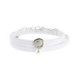 Pulsera de plata, oro, perla cultivada y brillante