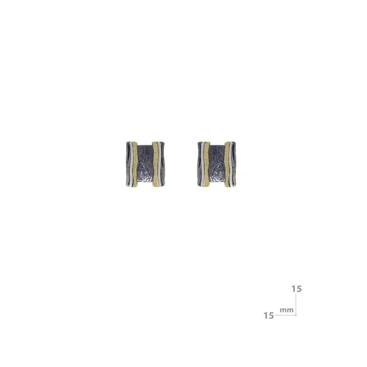 Pendientes de plata y oro