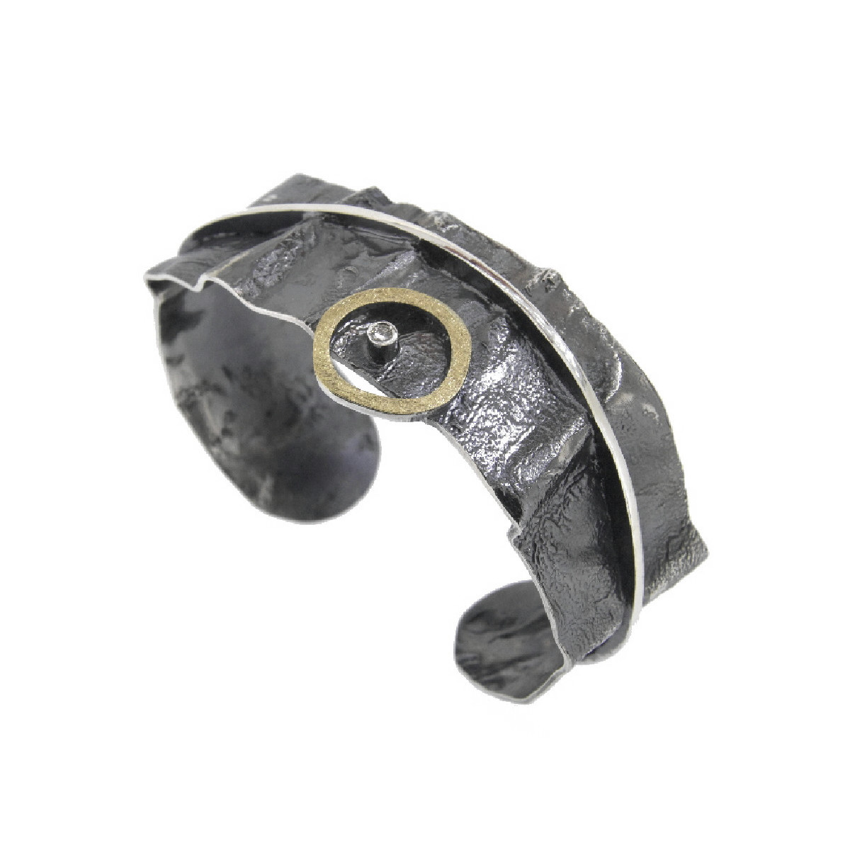 Esclava de plata, oro y DIAMANT  LAB