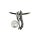 Silver, gold and baroque pearl pendant
