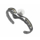 Pulsera de plata, oro y perla barroca