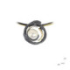 Silver, gold and cultured pearl pendant