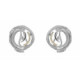 Pendientes de plata, oro y brillante