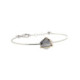Pulsera de plata, oro y brillante