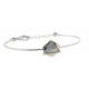 Pulsera de plata, oro y brillante