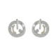 Pendientes de plata, oro y brillante
