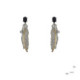 Silver, gold, sapphire and brilliant earrings