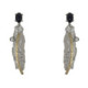 Silver, gold, sapphire and brilliant earrings