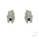 Arrecades de plata, or, safir i brillant