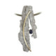Silver, gold, sapphire and brilliant pendant