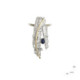 Silver, gold, sapphire and brilliant pendant