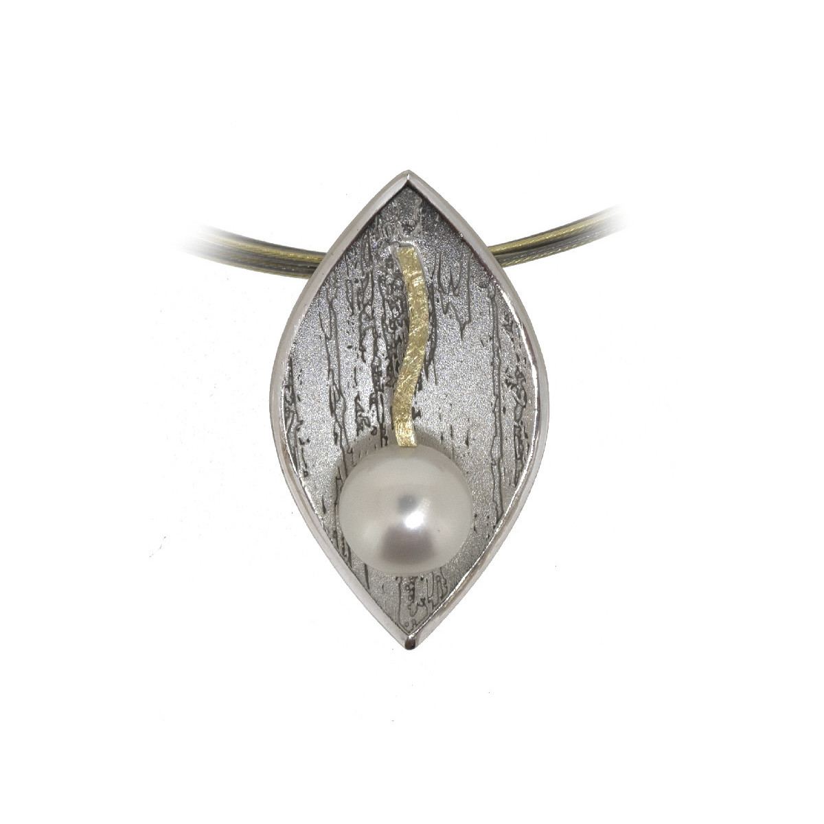Penjoll de plata, or i perla