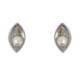 Pendientes de plata, oro y perla