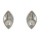 Pendientes de plata, oro y perla