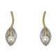 Pendientes de plata, oro y perla
