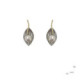 Pendientes de plata, oro y perla