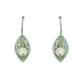 Pendientes de plata, oro y perla