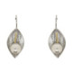 Pendientes de plata, oro y perla