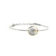 Pulsera de plata, oro y brillante
