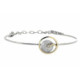 Pulsera de plata, oro y brillante