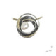 Silver, gold and cultured pearl pendant