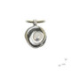 Silver, gold and cultured pearl pendant