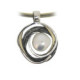 Silver, gold and cultured pearl pendant