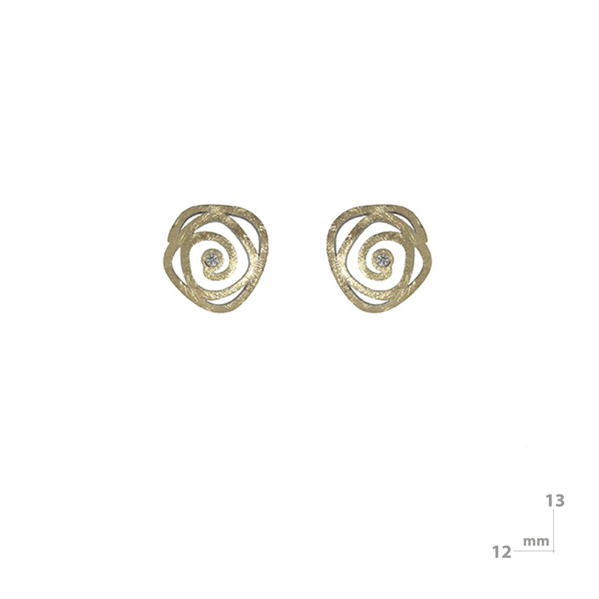 Silver, gold and brilliant earrings