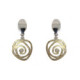 Silver, gold and brilliant earrings