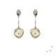 Silver, gold and brilliant earrings