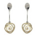 Silver, gold and brilliant earrings