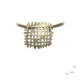 Silver, gold and brilliant pendant