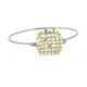 Pulsera de plata, oro y brillante